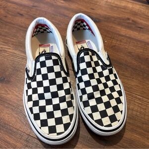 Vans Black and White Checkered Slip-Ons
